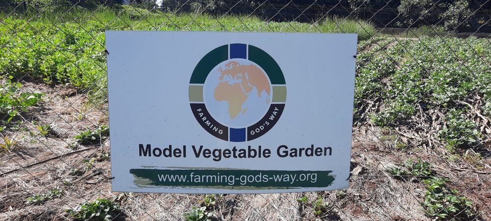 Model garden feeding a village