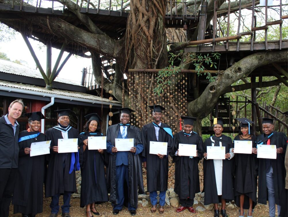 Course participants at the training centre